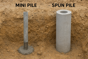 ukuran mini pile vs spunpile